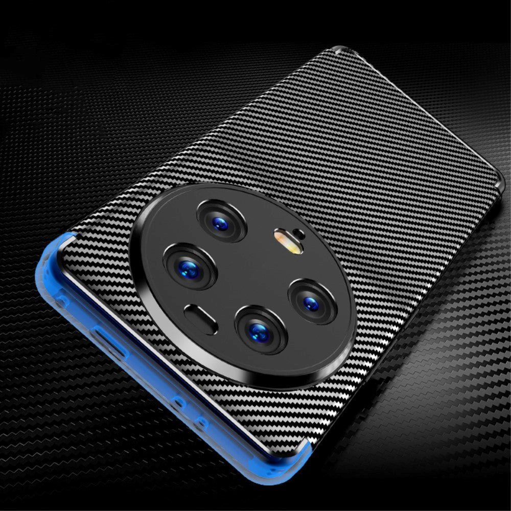Xiaomi 13 Ultra Carbon Fiber Fleksibelt Plastik Cover - Sort