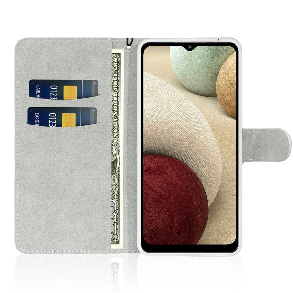 Samsung Galaxy A54 (5G) Læder Cover m. Pung & Strop - Glitter Design - Lyserød