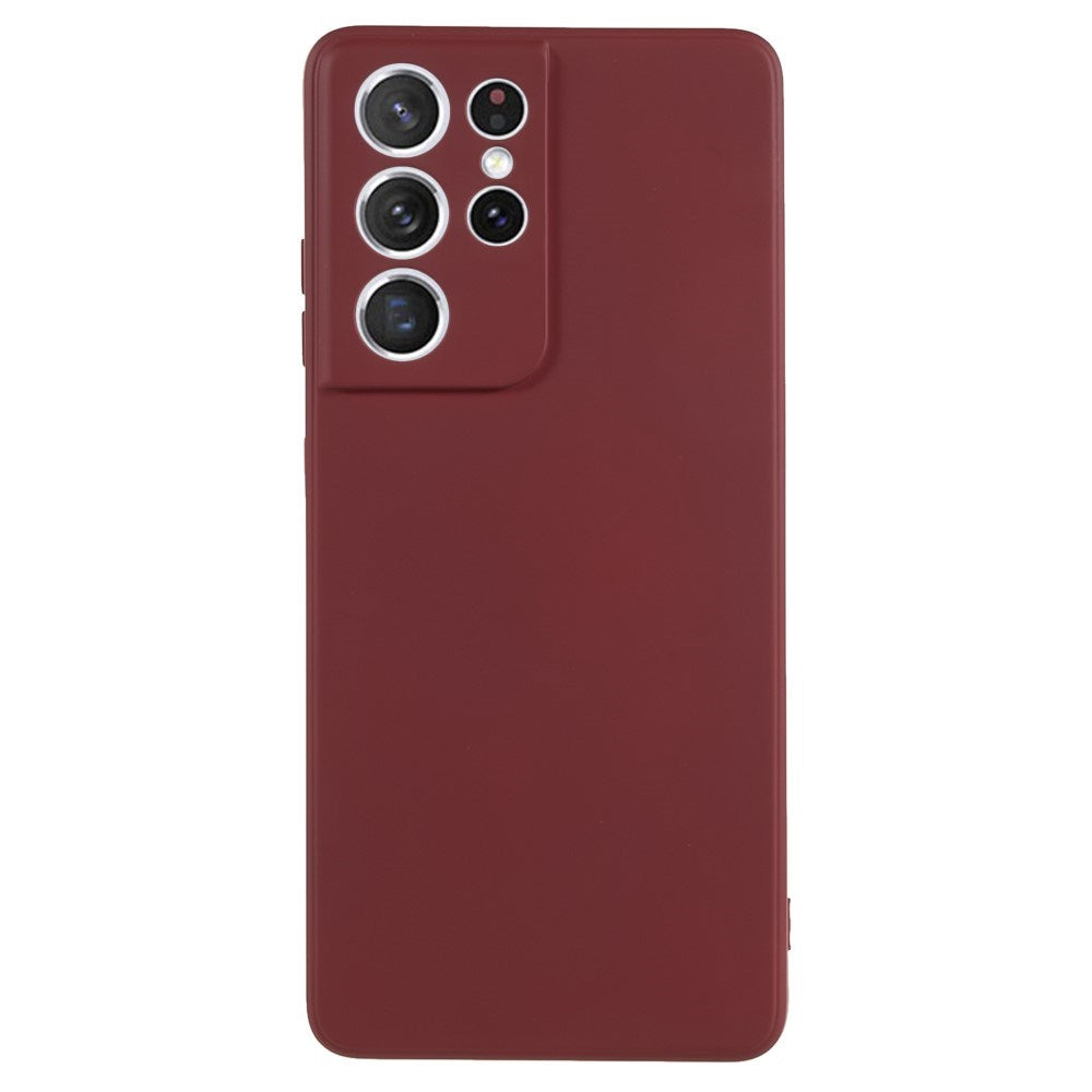 EIDERWOOD Samsung Galaxy S21 Ultra Foret Fleksibelt Plast Cover - Vinrød