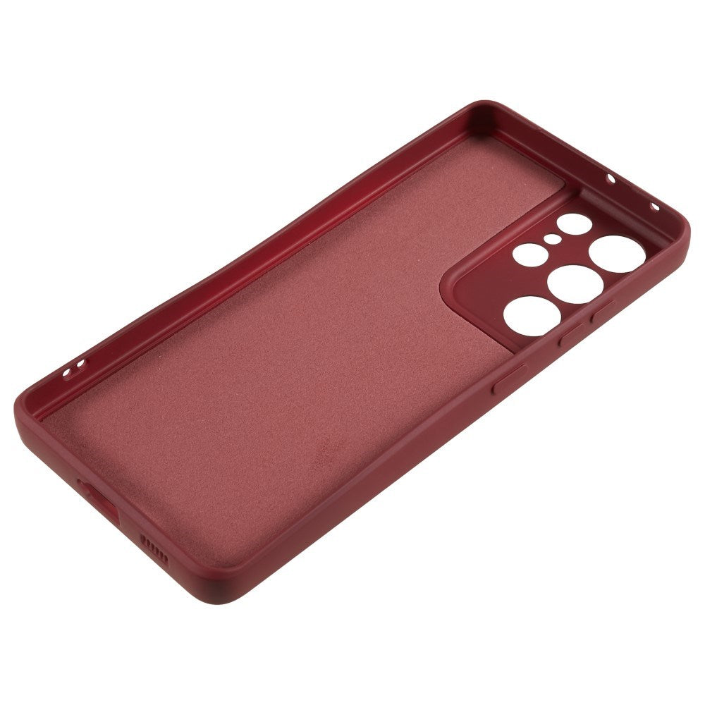 EIDERWOOD Samsung Galaxy S21 Ultra Foret Fleksibelt Plast Cover - Vinrød