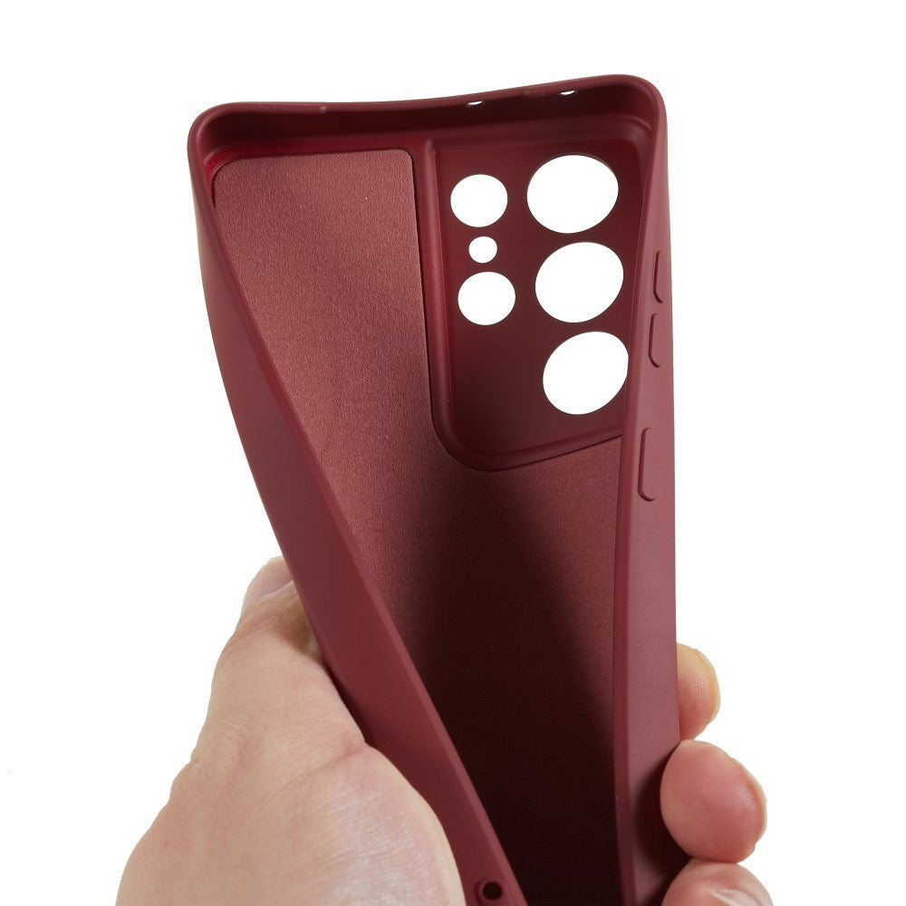 EIDERWOOD Samsung Galaxy S21 Ultra Foret Fleksibelt Plast Cover - Vinrød