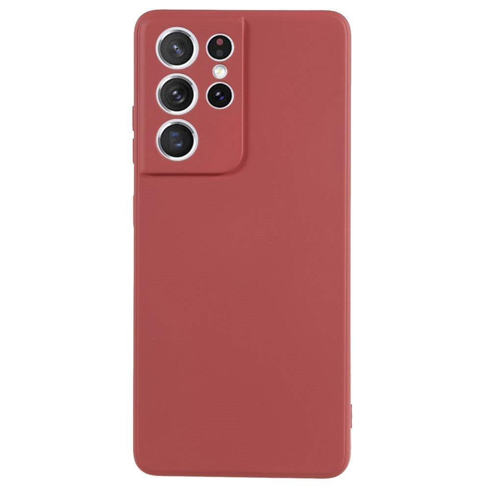 EIDERWOOD Samsung Galaxy S21 Ultra Foret Fleksibelt Plast Cover - Mørkerød
