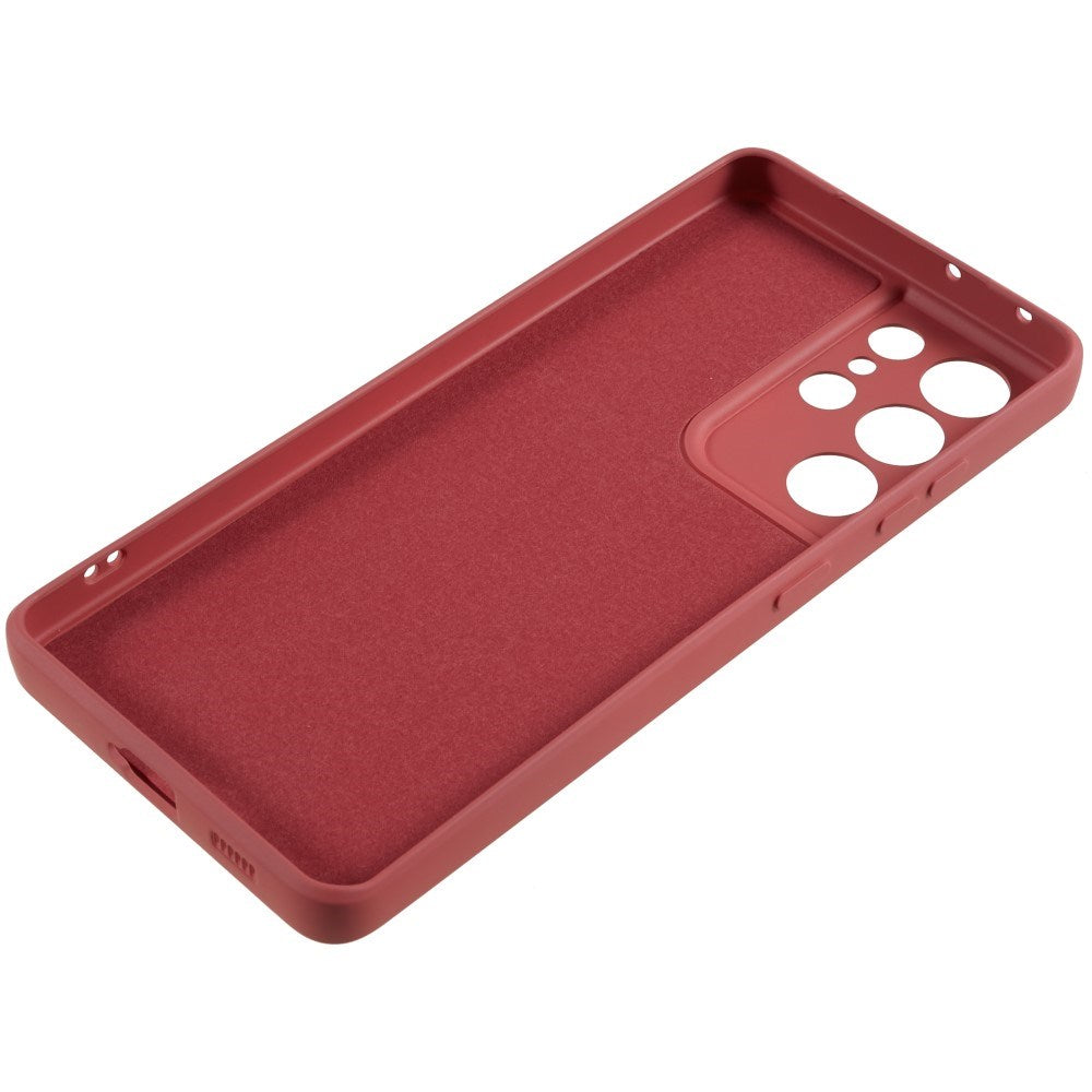 EIDERWOOD Samsung Galaxy S21 Ultra Foret Fleksibelt Plast Cover - Mørkerød