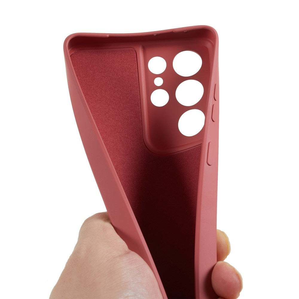 EIDERWOOD Samsung Galaxy S21 Ultra Foret Fleksibelt Plast Cover - Mørkerød