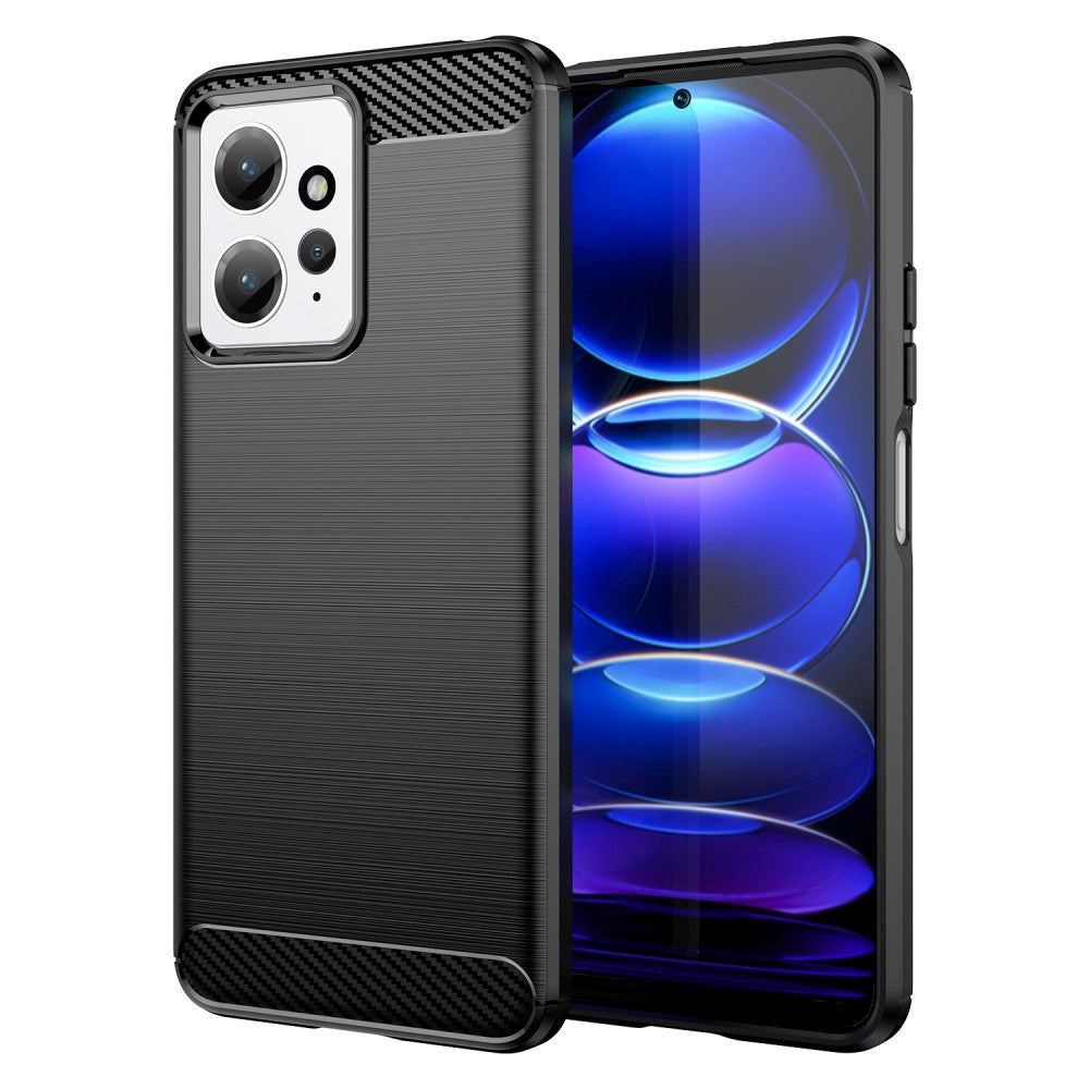 Xiaomi Redmi Note 12 (4G) Brushed Carbon Cover - Sort