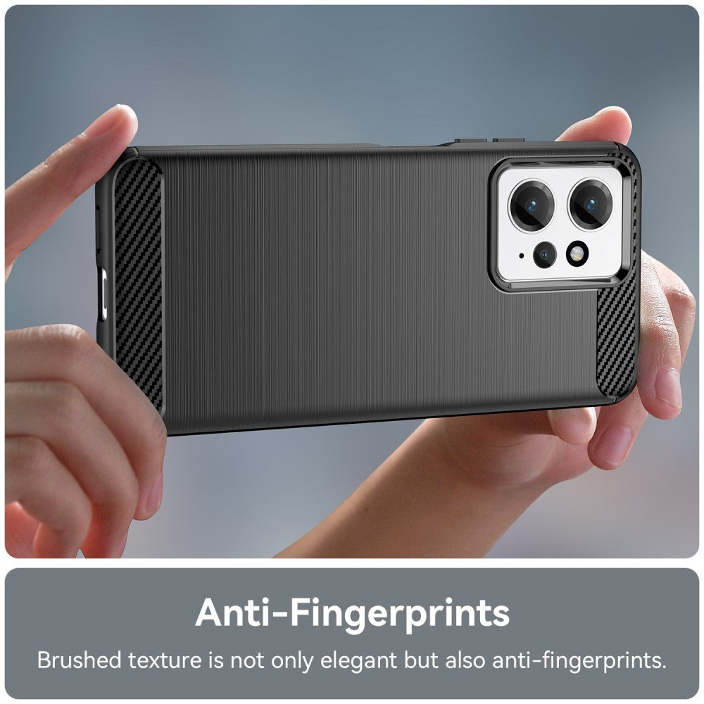 Xiaomi Redmi Note 12 (4G) Brushed Carbon Cover - Sort