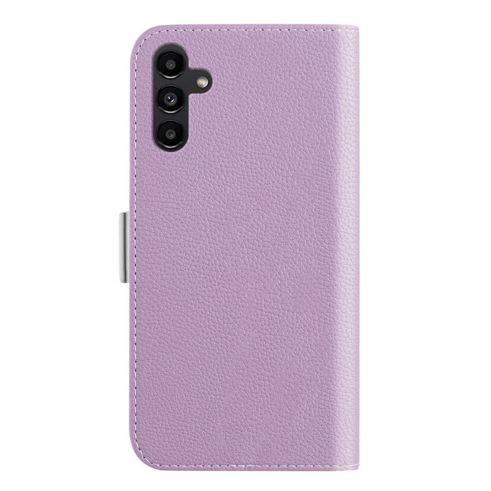 Samsung Galaxy A24 Litchi Læder Cover m. Ståfunktion - Lilla