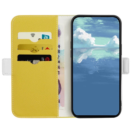Samsung Galaxy A24 Litchi Læder Cover m. Ståfunktion - Gul
