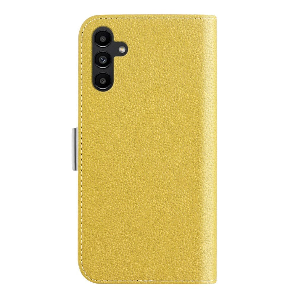 Samsung Galaxy A24 Litchi Læder Cover m. Ståfunktion - Gul