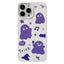 iPhone 14 Pro Fleksibel Plastik Cover m. Motiv - Lilla Spøgelser