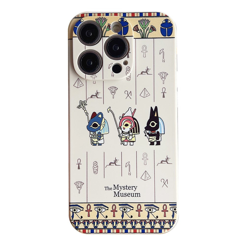 iPhone 14 Pro Fleksibelt TPU Plastik Cover med Print - Hieroglyffer