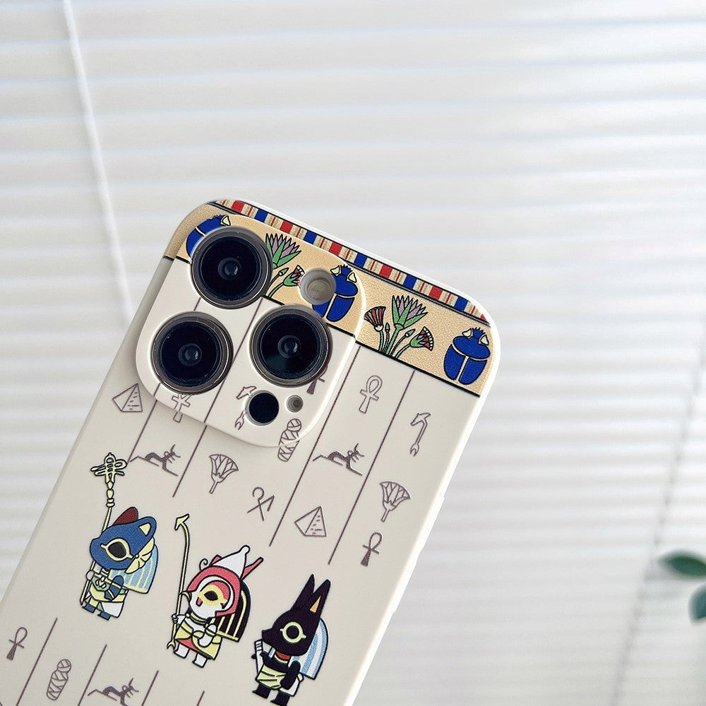 iPhone 14 Pro Fleksibelt TPU Plastik Cover med Print - Hieroglyffer