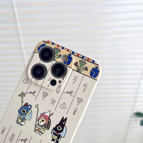 iPhone 14 Pro Fleksibelt TPU Plastik Cover med Print - Hieroglyffer
