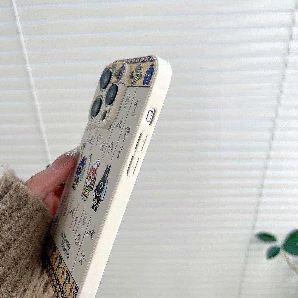 iPhone 14 Pro Fleksibelt TPU Plastik Cover med Print - Hieroglyffer