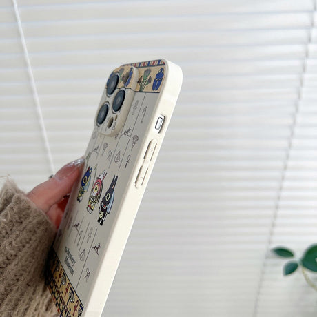 iPhone 14 Pro Fleksibelt TPU Plastik Cover med Print - Hieroglyffer