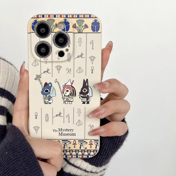iPhone 14 Pro Fleksibelt TPU Plastik Cover med Print - Hieroglyffer