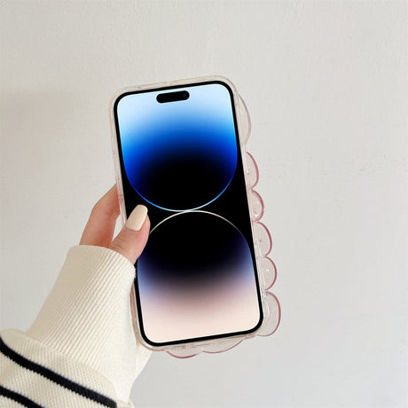 iPhone 14 Pro Fleksibelt Plastik Cover 3D Muslingeskal / Gennemsigtig - Blå