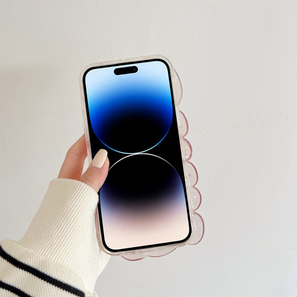 iPhone 14 Pro Fleksibelt Plastik Cover 3D Muslingeskal / Gennemsigtig - Gul