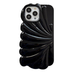 iPhone 14 Pro Plast Cover - Muslingeskal Design - Sort