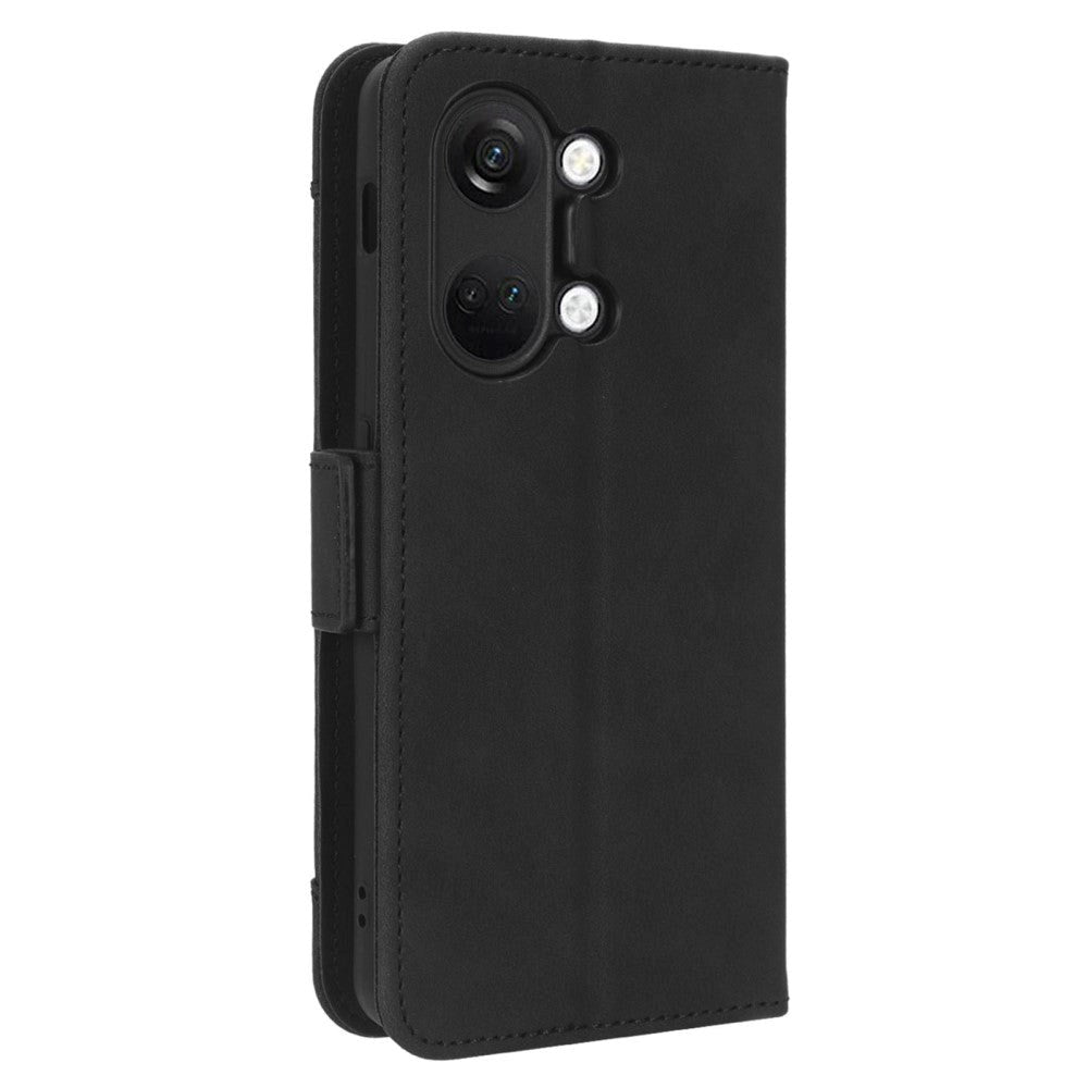 OnePlus Nord 3 (5G) Blank Læder Cover m. Stor Pung - Sort