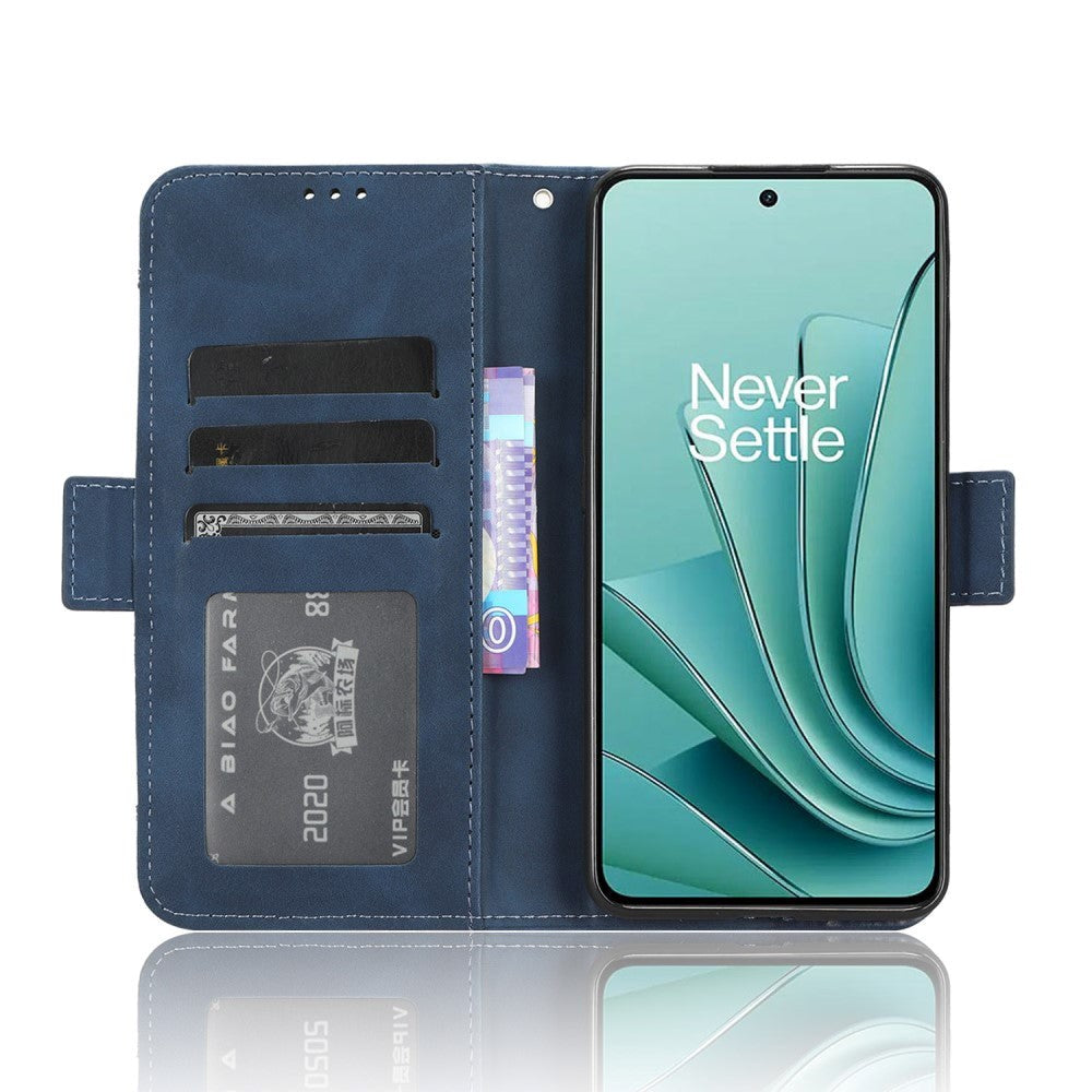 OnePlus Nord 3 (5G) Blank Læder Cover m. Stor Pung - Blå