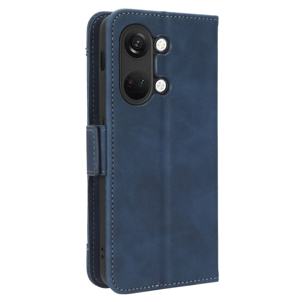 OnePlus Nord 3 (5G) Blank Læder Cover m. Stor Pung - Blå