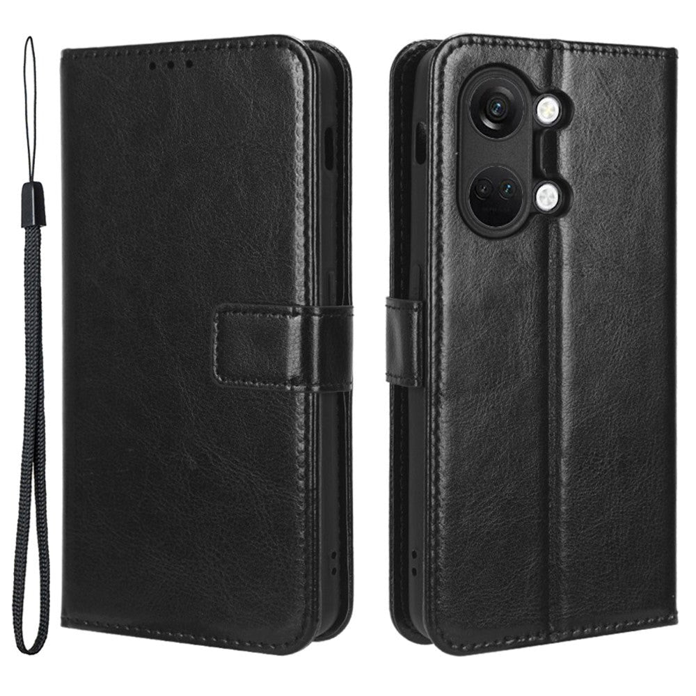OnePlus Nord 3 (5G) Læder Cover m. Pung og Strop - Sort