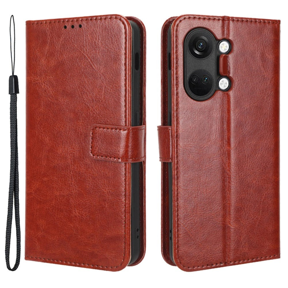 OnePlus Nord 3 (5G) Læder Cover m. Pung og Strop - Brun