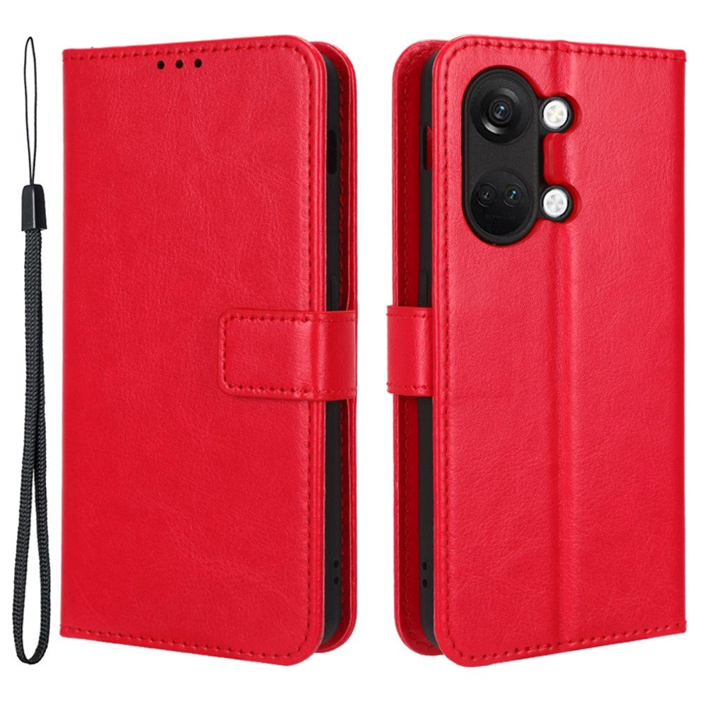 OnePlus Nord 3 (5G) Læder Cover m. Pung og Strop - Rød