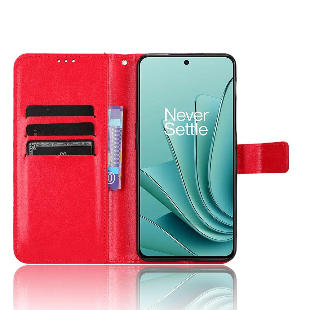 OnePlus Nord 3 (5G) Læder Cover m. Pung og Strop - Rød