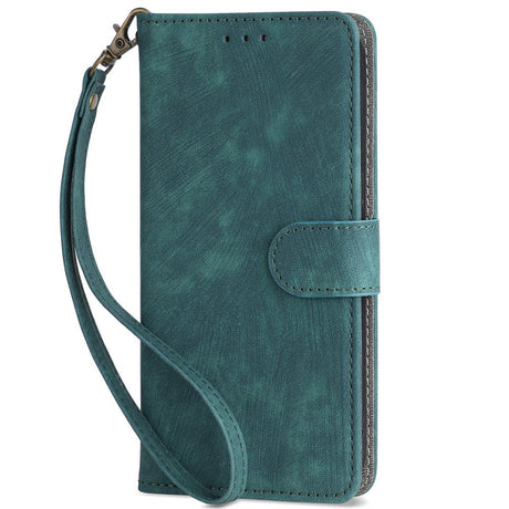 Honor 70 Lite Læder Cover m. Pung & Strop - Grøn