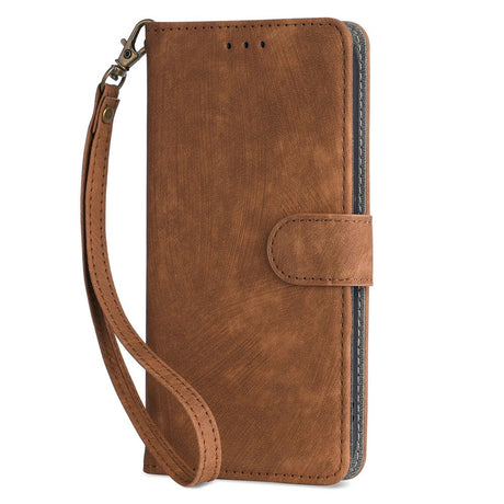 Honor 70 Lite Læder Cover m. Pung & Strop - Brun