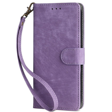 Honor 70 Lite Læder Cover m. Pung & Strop - Lilla
