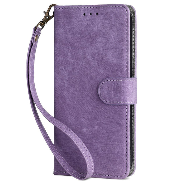 Honor 70 Lite Læder Cover m. Pung & Strop - Lilla