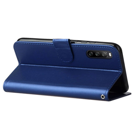 Sony Xperia 10 V Læder Cover m. Pung og Strop - Blå