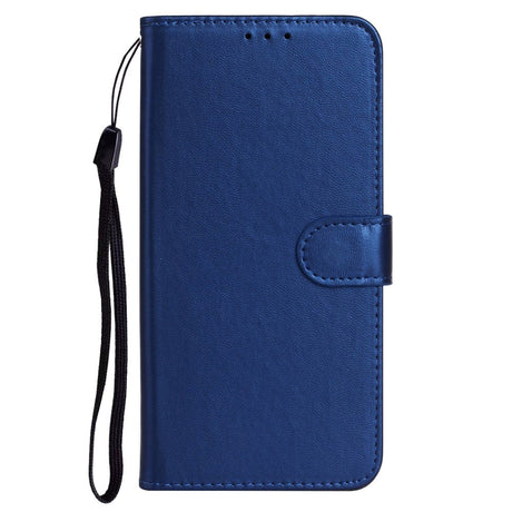 Sony Xperia 10 V Læder Cover m. Pung og Strop - Blå