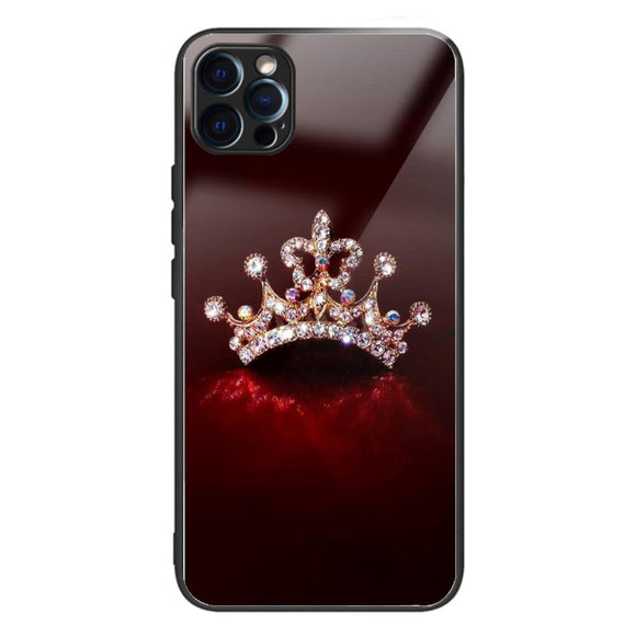 iPhone 14 Pro Plastik Cover m. Glasbagside - Krone