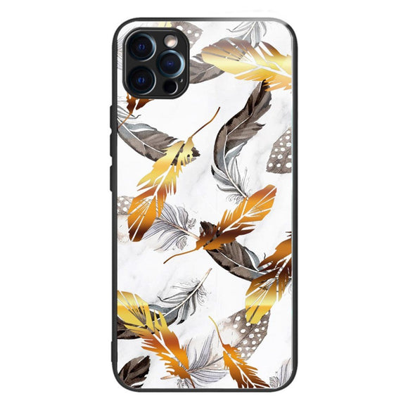 iPhone 14 Pro Plastik Cover m. Glasbagside - Fjer