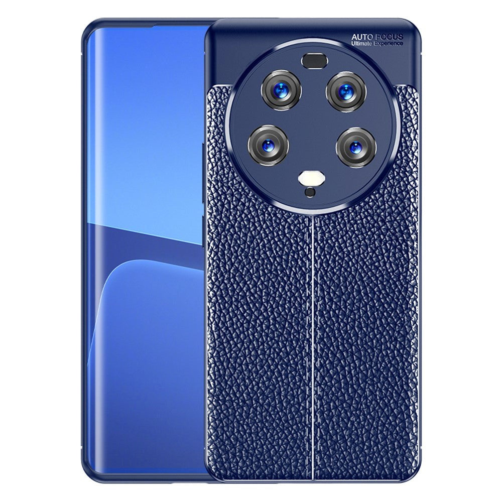 Xiaomi 13 Ultra Læderbetrukket Plastik Cover - Blå