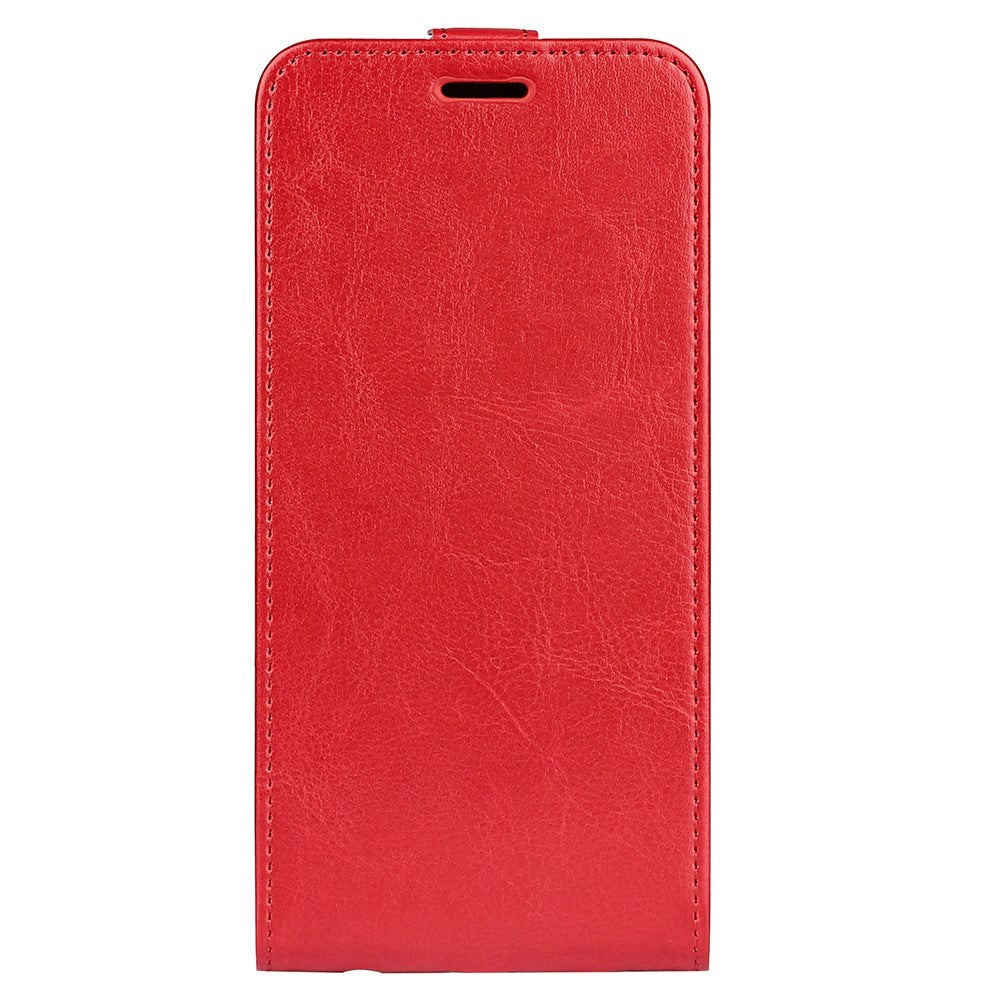 Nokia G22 Vertikalt Læder Cover m. Kortholder - Rød