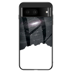 Google Pixel 7A Cover med Glasbagside - Stjernehimmel