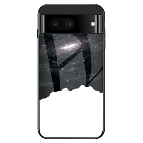 Google Pixel 7A Cover med Glasbagside - Stjernehimmel