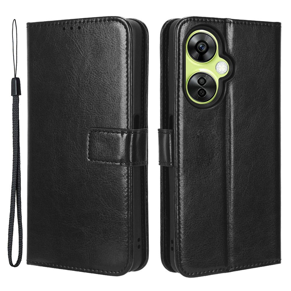 OnePlus Nord CE 3 Lite Læder Cover m. Pung & Ståfunktion - Sort