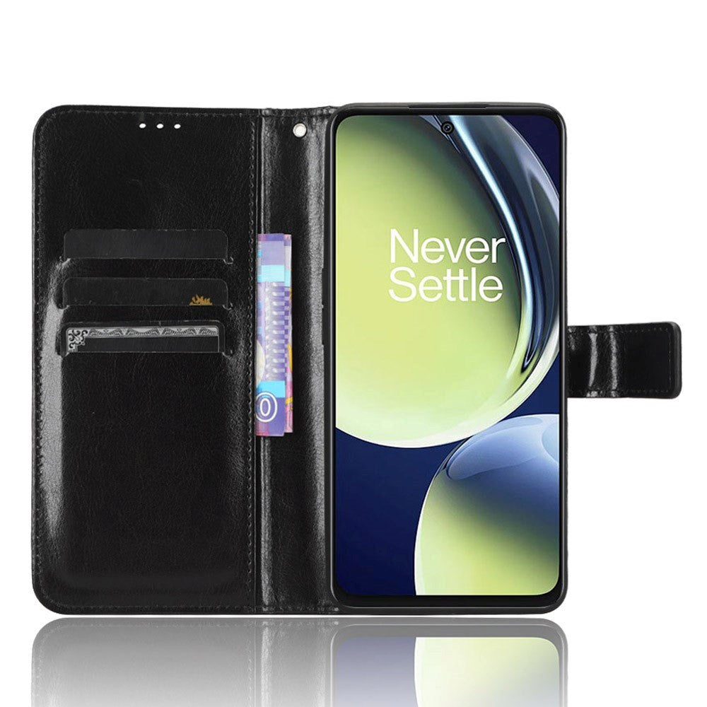 OnePlus Nord CE 3 Lite Læder Cover m. Pung & Ståfunktion - Sort