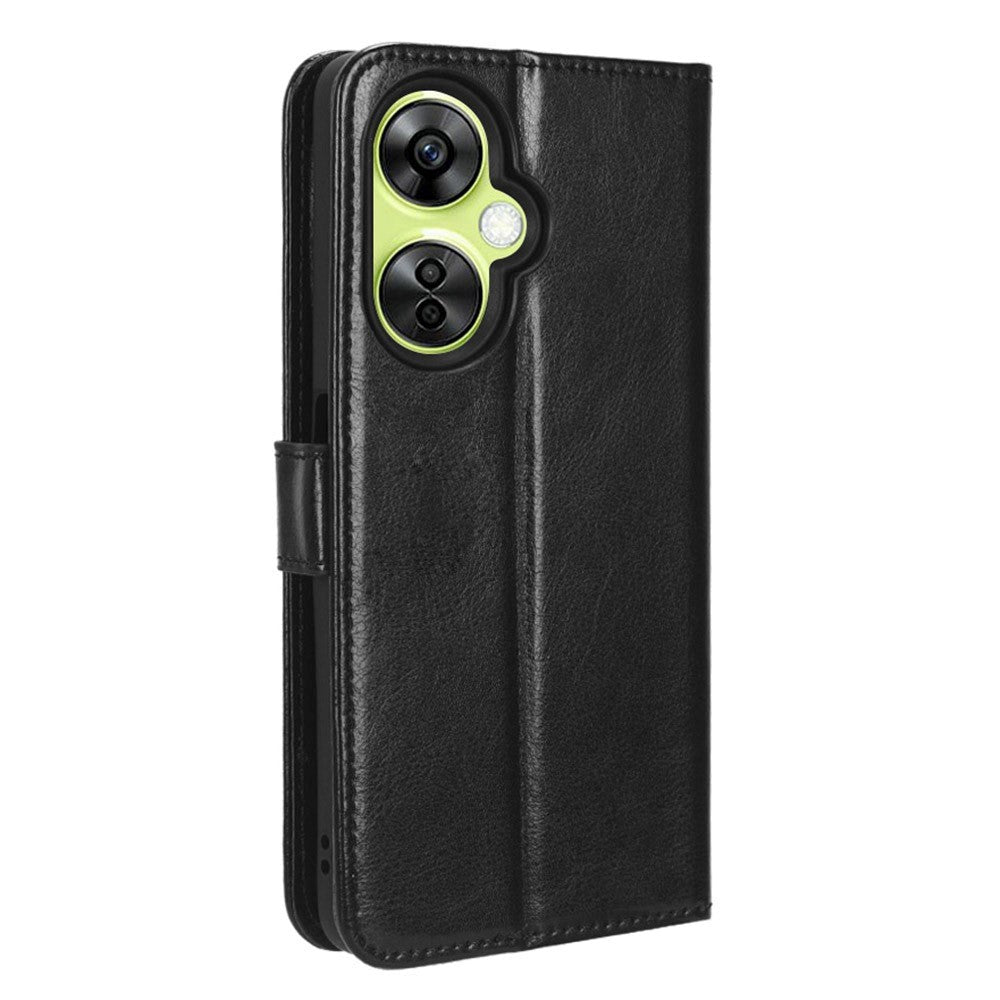 OnePlus Nord CE 3 Lite Læder Cover m. Pung & Ståfunktion - Sort