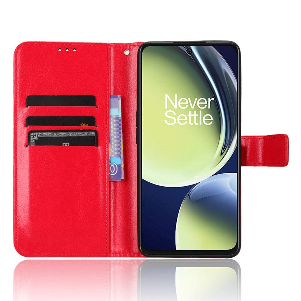 OnePlus Nord CE 3 Lite Læder Cover m. Pung & Ståfunktion - Rød