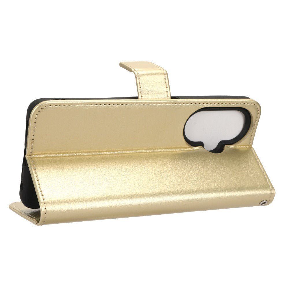 OnePlus Nord CE 3 Lite Læder Cover m. Pung & Ståfunktion - Guld