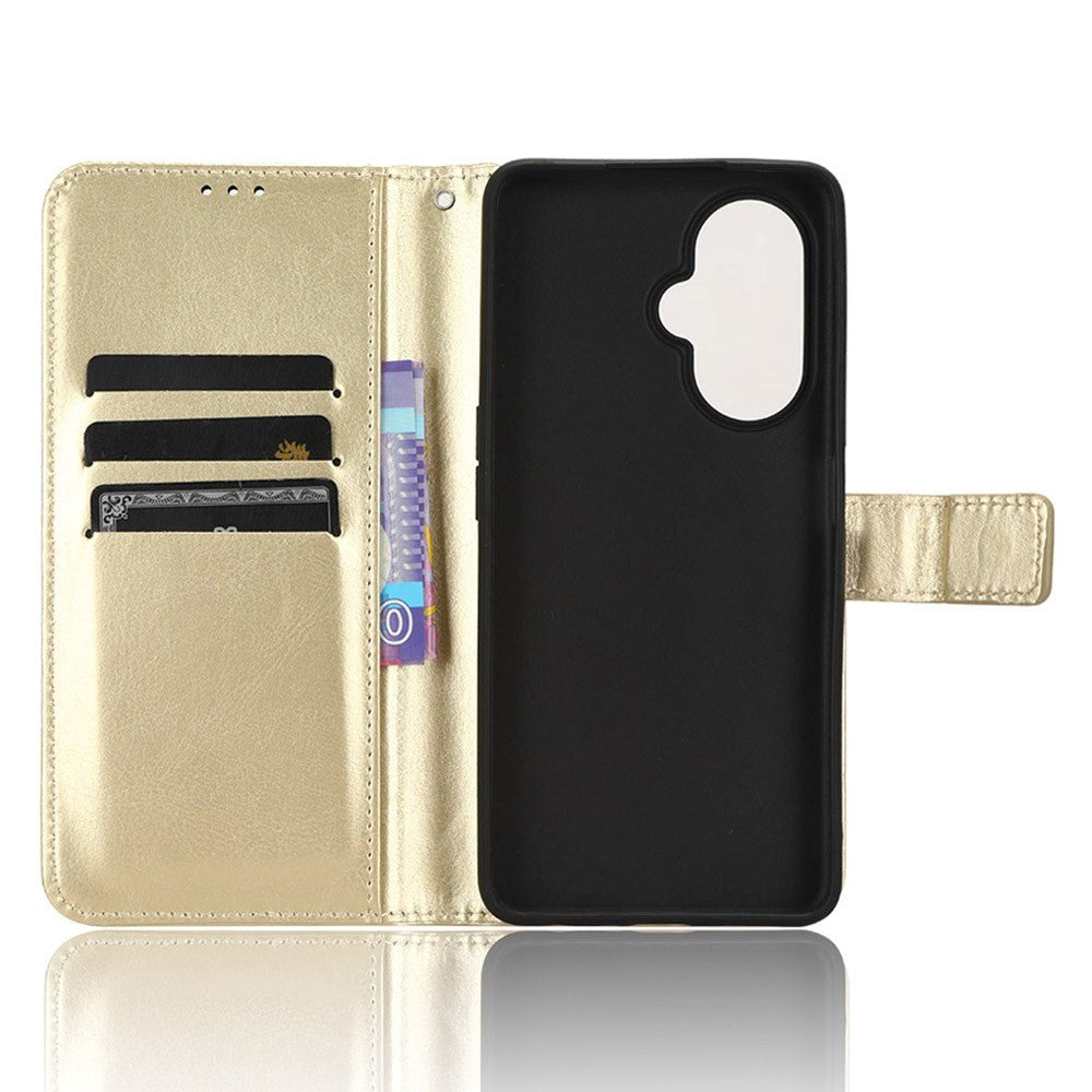 OnePlus Nord CE 3 Lite Læder Cover m. Pung & Ståfunktion - Guld
