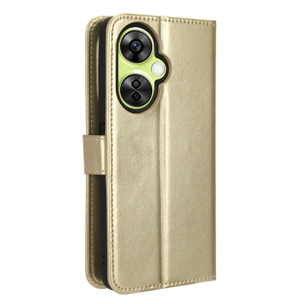 OnePlus Nord CE 3 Lite Læder Cover m. Pung & Ståfunktion - Guld