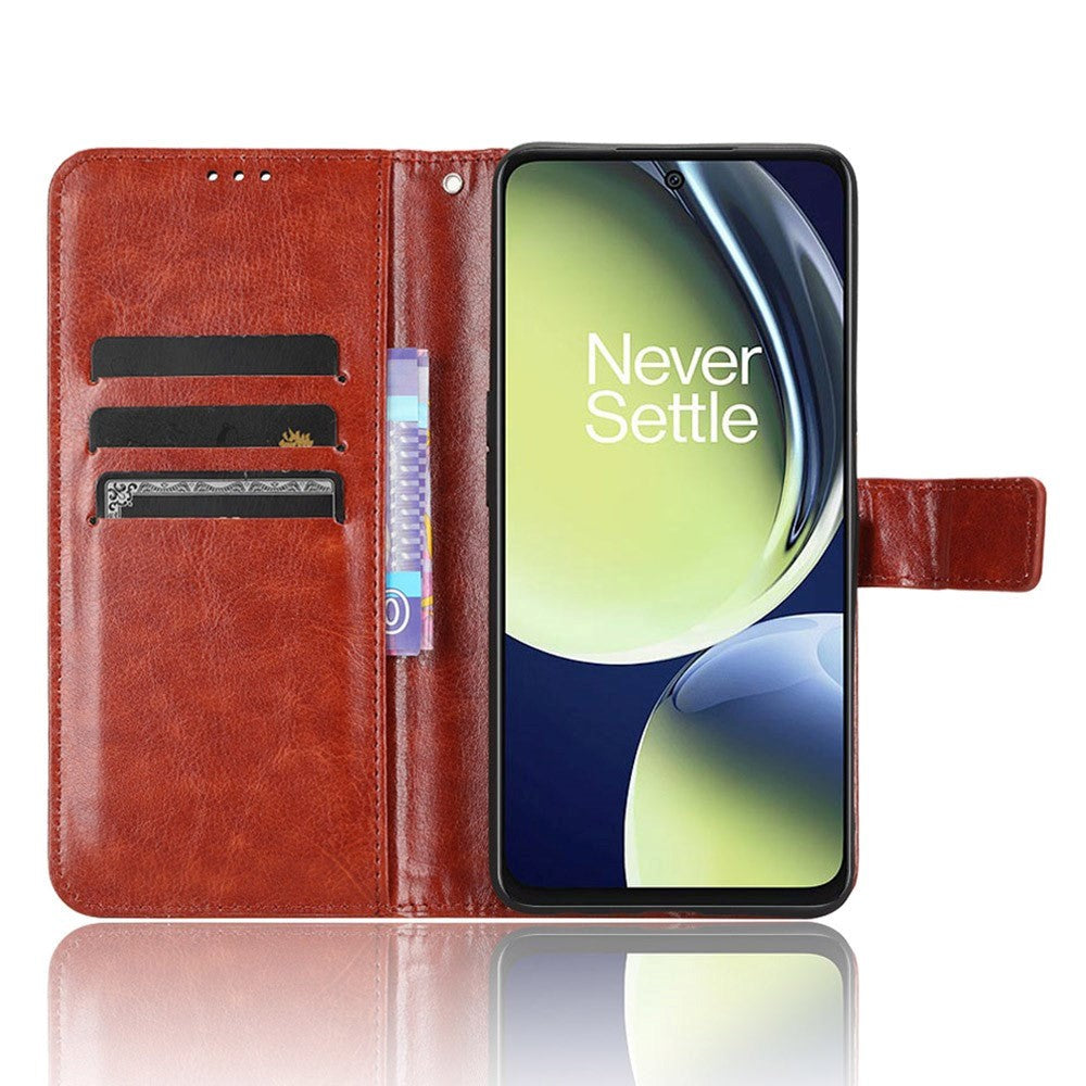 OnePlus Nord CE 3 Lite Læder Cover m. Pung & Ståfunktion - Brun